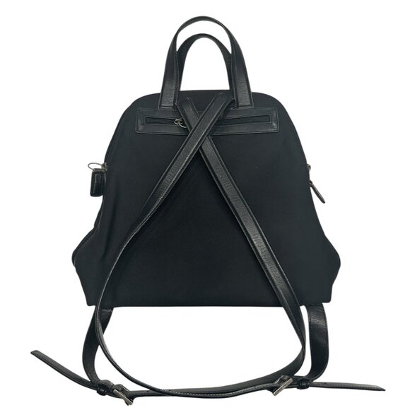 Coach Vintage Mercer Nylon & Leather Backpack Black Travel Bag Lightweight - Picture 2 of 9